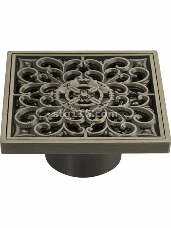 Трап латун.(00031) 100*100 на выход 50мм бронза сух.затв.