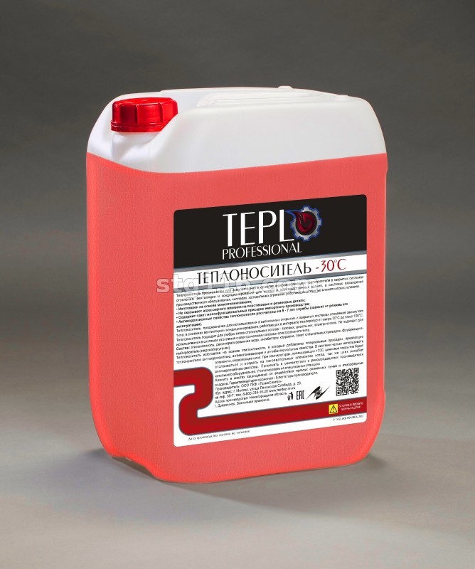 Теплоноситель TEPLO Professional -30 этилен КРАСНЫЙ 10кг