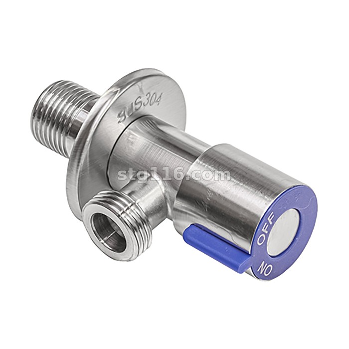 Кран угловой керамическая кран-букса 1/2-1/2 нар.нар. нерж.